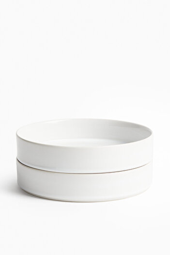 H&M 2’li Çukur Stoneware Tabak