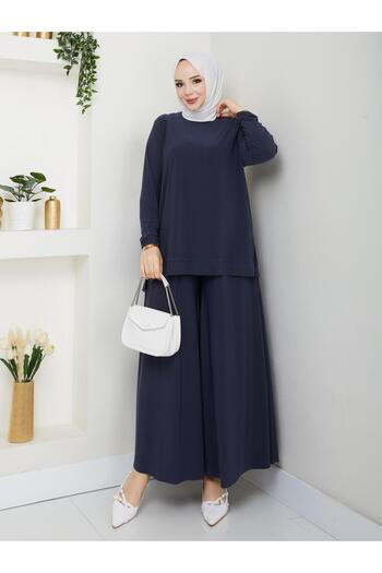 MODAMÜNASİP New Season Very Comfortable Stylish Trousers Loose Cut Set