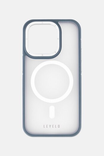 Levelo Iphone 15 Pro Rouge Magsafe Matte Phone Case, Grey