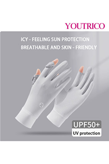 Youtrico Ice Silk Gloves Special For Cycling And Driving Uv Resistant Spf50 High Protection