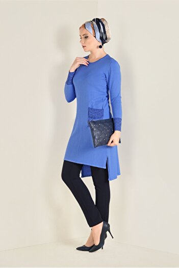 Alvina 4522 Model Glitter Knitwear Tunic
