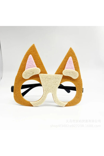 Choice1 yellow Blue Dog Party Masks Blueyed Bingoes Family Eyewear Glasses Cartoon Dog Children Glasses Toy