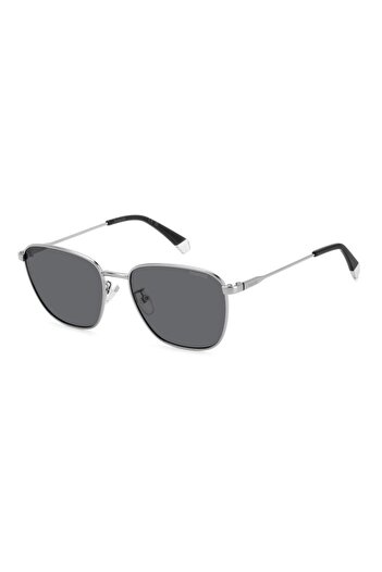 Polaroid Polaroid Men's Sunglasses PLD 4159 G/S/X 6LB/M9, Silver, Rectangular, 56 mm