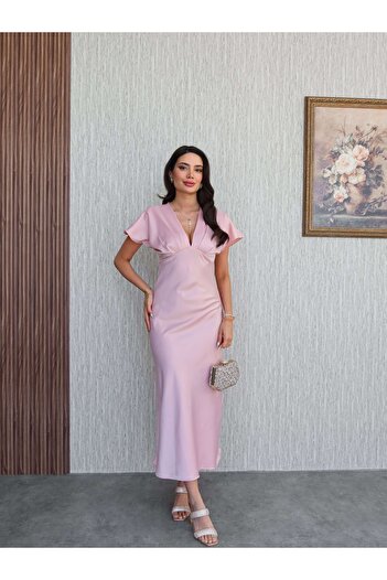 ESRAHELVACI Satin Midi Dress