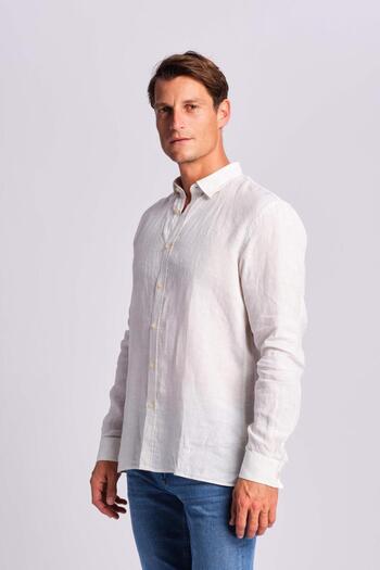 Ruck & Maul Men's Linen Shirt 24865-1000 White