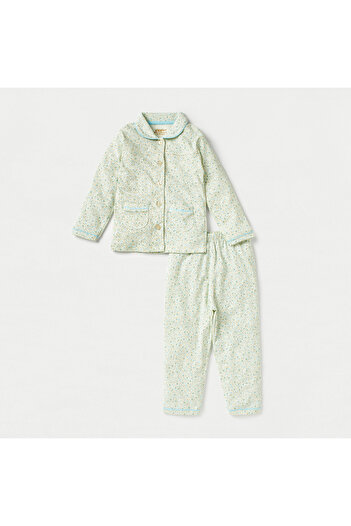 giggles All-Over Floral Print Shirt and Pyjama Set