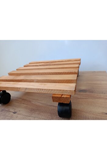 Wooden Factory Tekerlekli Damacana Altlığı Bitki Taşıma Tüp Standı – Dayanıklı ve Hareketli Platform