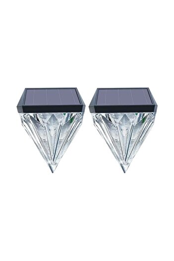 NEXTLY Set 2 X Lampa De Exterior Cu Incarcare Solara , Senzor De Lumina, Lumina Calda, Forma