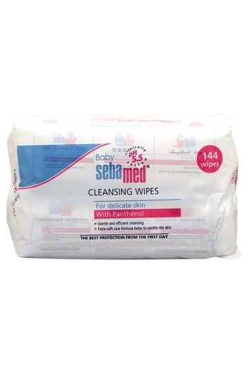Sebamed Baby Cleansing Wipes Extra Soft Wipes 144 pcs Soft, Hypoallergenic Wipes for Delicate Skin