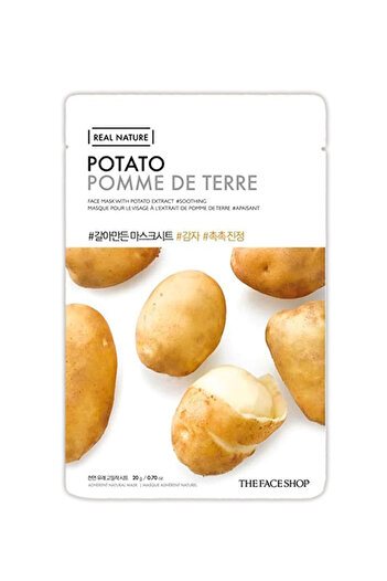The Face Shop X5 Real Nature Potato Face Masks for Skin Rejuvenation