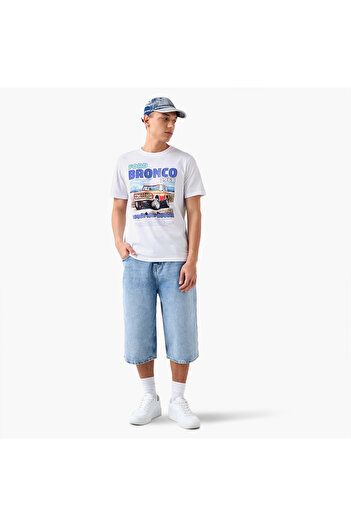 SP Characters Graphic Print T-shirt with Crew Neck