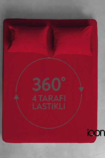 İQON Ranforce Dokuma Lastikli Çarşaf  Takımı Çift Kişilik - 21 Renk