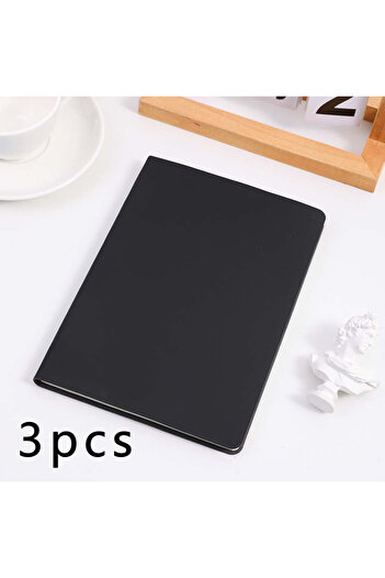Choice A5 black-3pcs A5 Soft Leather Notebook, 120 Pages, Office Stationery, Waterproof Cover, Comfortable