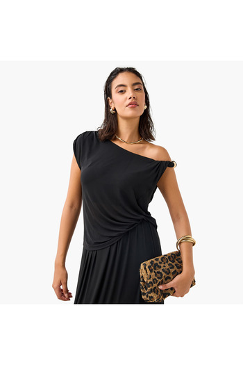 Iconic Iconic Draped One Shoulder Top