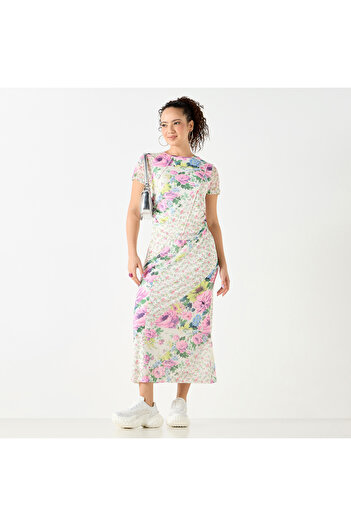 FAV Floral Print A-line Midi Skirt