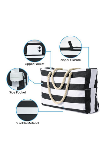 D'VERS Large Size Beach Bag with Water and Sand Proof Features