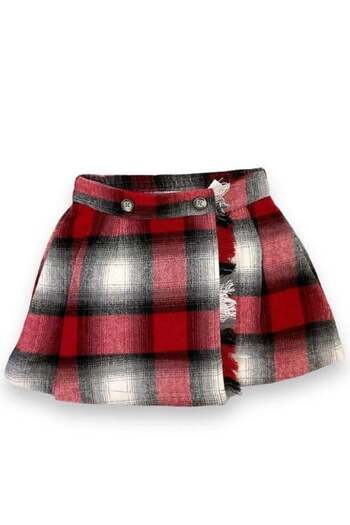 Zekids Girl's Square Pattern Skirt