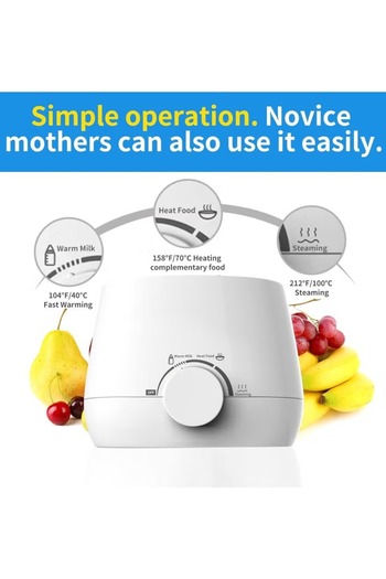 Primo Plus Baby Bottle Warmer,3-In-1 , Accurate Temperature Control, Bottle Brush And Tongs Included
