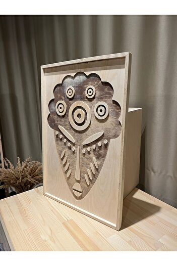 CIGILWOOD AFRICAN MASKS Ahşap Bohem Tablo