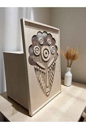 CIGILWOOD AFRICAN MASKS Ahşap Bohem Tablo