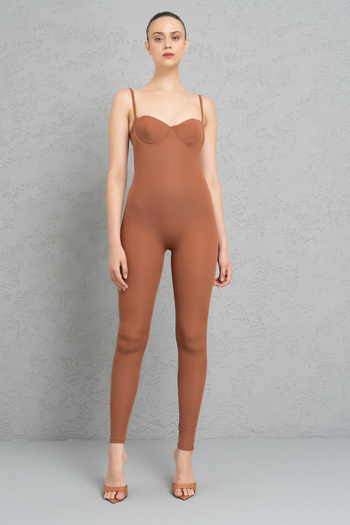 Kikiriki Tobacco Sponge Strap Jumpsuit