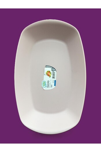 HOBBY LİFE Large Size Plastic Sandy Oval Boat Plate 1269 /25X15.8 cm & Pink