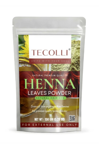 TECOLLI Nature Henna Powder -From Rajasthan (100 gm) For for Hair, Hands & Feet