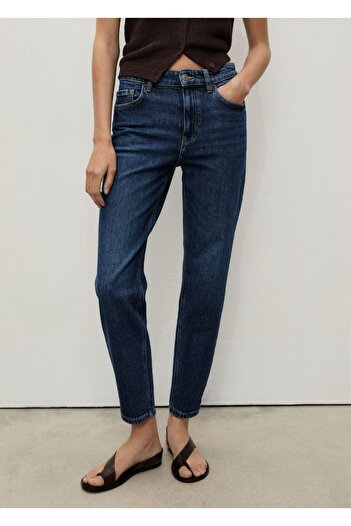 MANGO Woman Newmom Confort High Waisted Jean Trousers