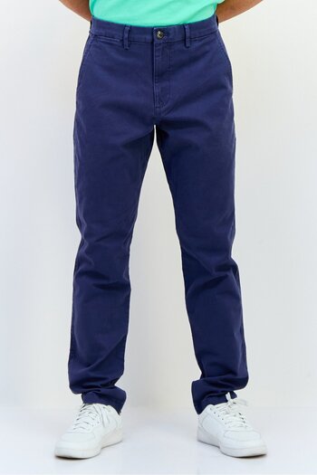 GAP Men Solid Stretchable Straight Leg Pants, Vintage Blue