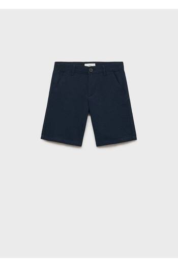 MANGO Kids Linen Chino Bermuda Shorts