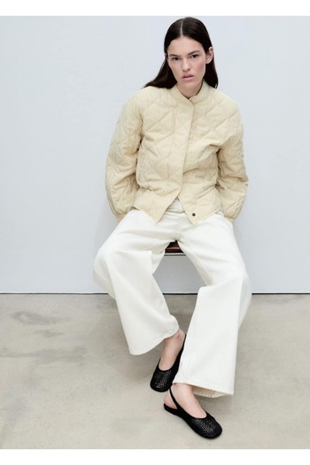 MANGO Woman Quilted Bomber Jacket