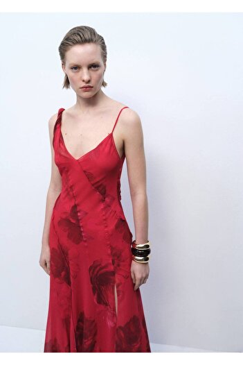 MANGO Woman Rochie asimetrică cu flori