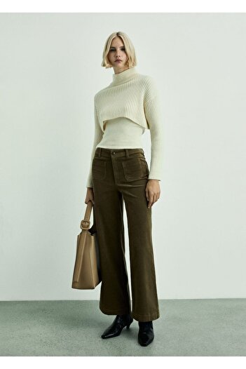MANGO Woman Catherin Culotte Cordhose
