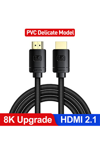 Choice3 1m PVC 8k HD Cable Baseus 8K HDMI-compatible Cable for Xiaomi Mi Box 8K/60Hz 4K/120HZ 48Gbps Digital