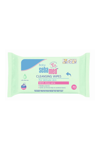 Sebamed Baby Cleansing Wipes With Aloe Vera 72 pcs Soft, Wipes for Daily Use on Delicate Baby Skin