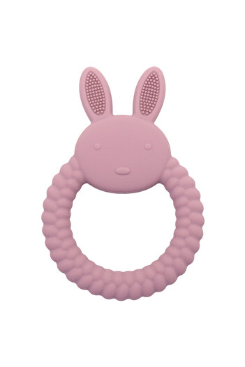Choice 001 powder rose 1Pcs Baby Teether Silicone Toy BPA Free Cartoon Rabbit Nursing Teething Gifts Baby H
