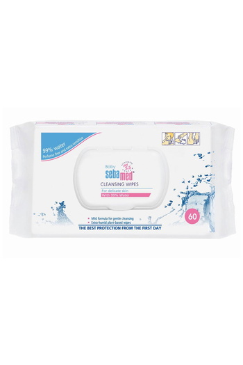 Sebamed Baby Cleansing Wipes 60 pcs Soft, Alcohol-Free Wipes for Daily Use on Delicate Baby Skin
