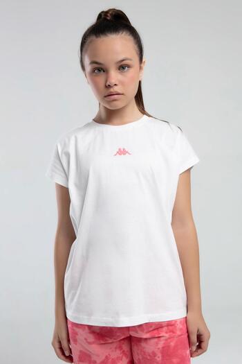 Kappa Authentic Kailyn Girls White Regular Fit T-Shirt