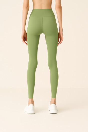 HNX Women's High Waist Tight Full Length Sports Leggings |   Pistachio Green
