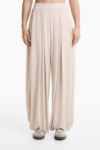 Oysho Floaty modal blend puffed trousers