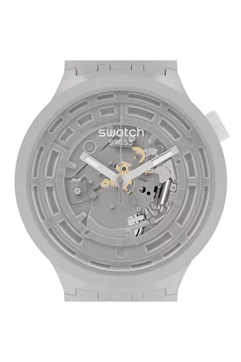 Swatch Men’s Analogue Quartz Movement Watch with Bioceramic 47mm Case and Bio-sourced Bracelet