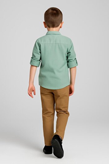 Terry Boy's Oxford Shirt T-Shirt Pants Suit/ Shirt - T-Shirt Pants 3 Piece Suit