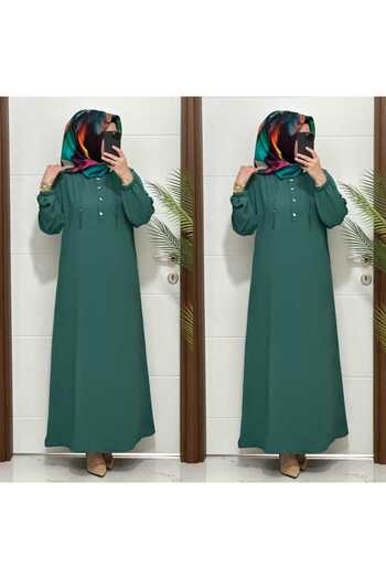 MODA ALMİRA 5858 K-80 Mint Gulay Dress