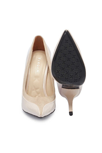Tergan Bej Vegan Kadın Stiletto - K24ı1ay67470-r72