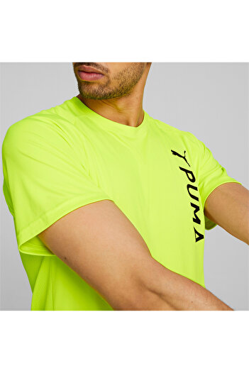 Puma Mens Fit Short Sleeve Training T-shirt - Yellow