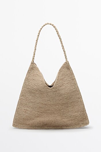 Massimo Dutti Rafya tote çanta