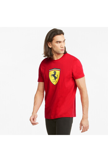 Puma Mens Scuderia Ferrari Race Bold Colour Shield T-Shirt - Red