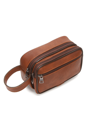 Newish Men's Bracelet Belted Portfolio Clutch Shaved Cosmetic Handbag