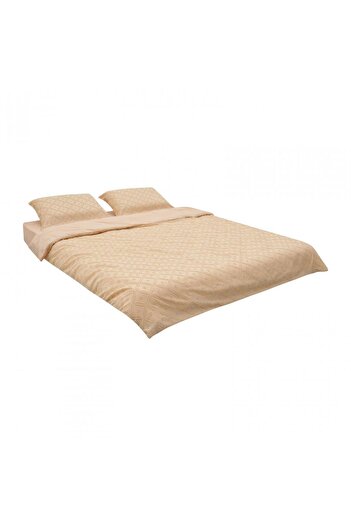 Heinner Care Double bed linen with Tuffata embroidery, microfiber, 200x220 cm, Cream