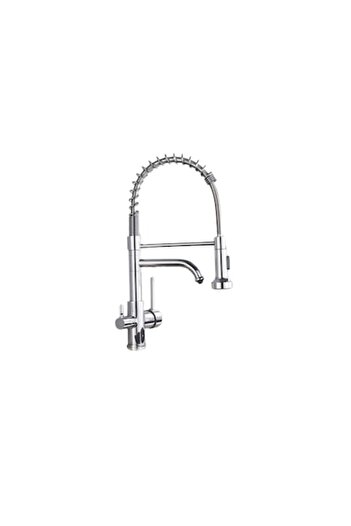 OEM Kitchen Faucet with 3 Ways, 2 Water Flow Functions and Detachable Shower, Chrome, AquaSpa